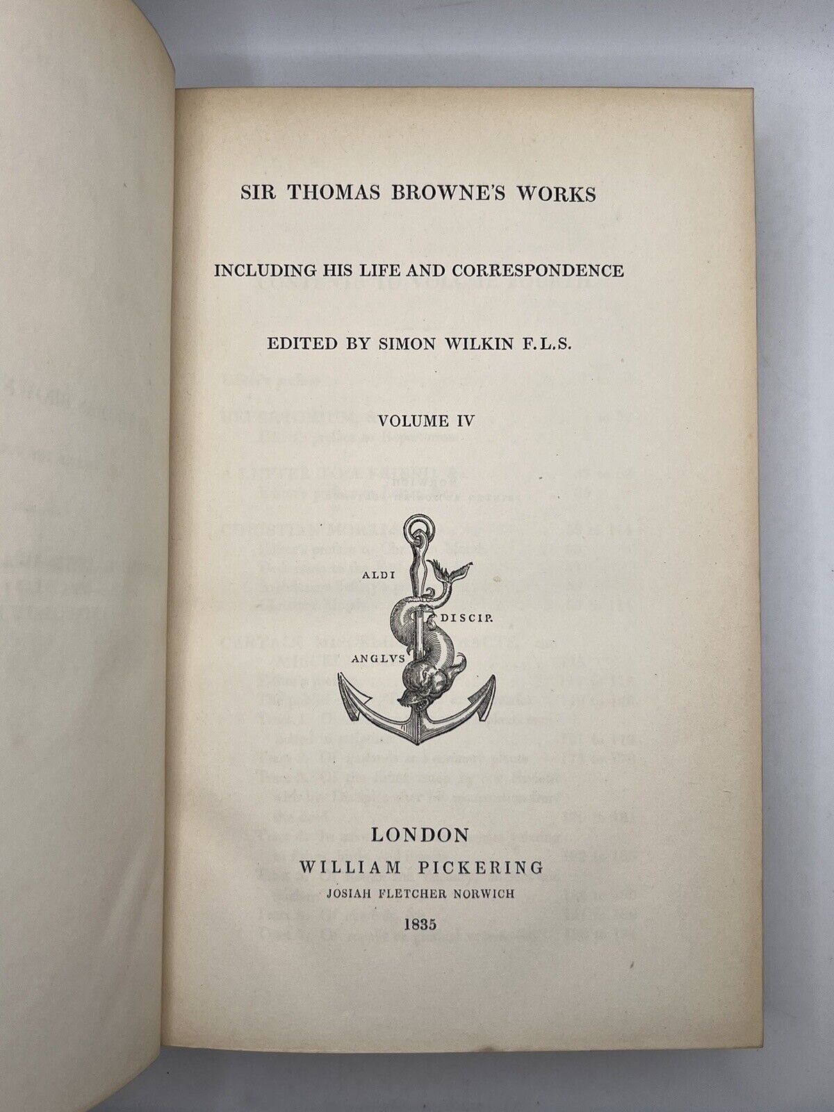 The Works of Sir Thomas Browne 1836