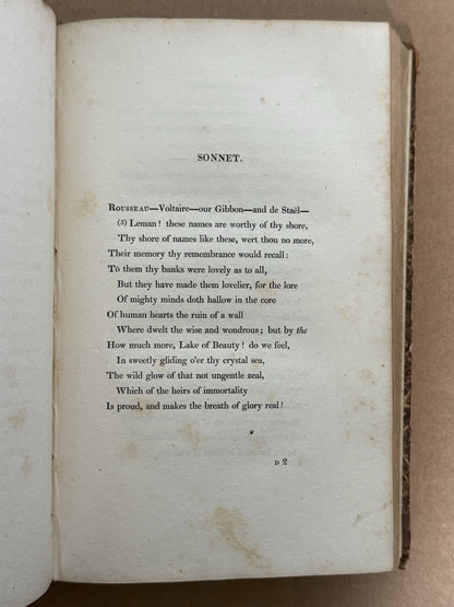 Select Poems by Lord Byron 1823; Childe Harold 1st ed.