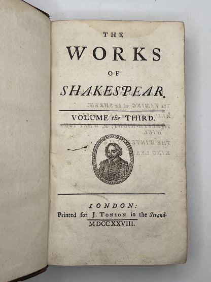 The Works of William Shakespeare 1728 Alexander Pope Edition First Edition Thus