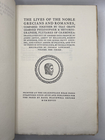 Plutarch's Lives 1928 Shakespeare Head Press 1/100 Signed Limited Edition