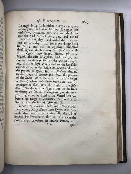 The Chronology of Ancient Kingdoms by Sir Isaac Newton 1728 First Edition