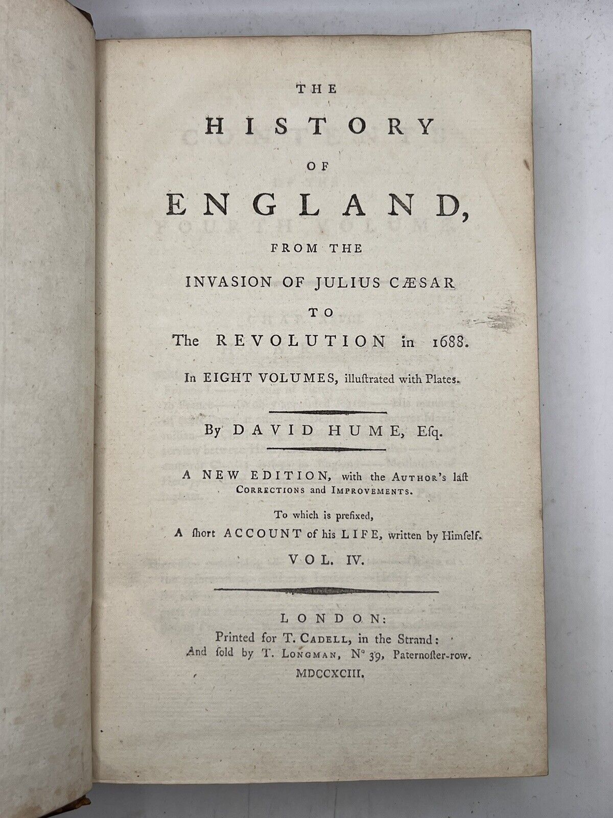 The History of England by David Hume 1792-1802