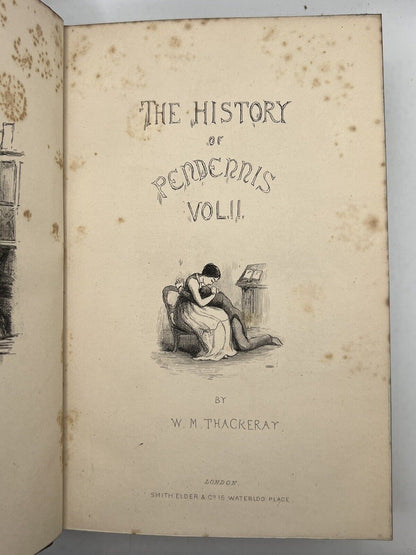 The Works of W.M. Thackeray 1869 First Edition, Bickers Fine Binding