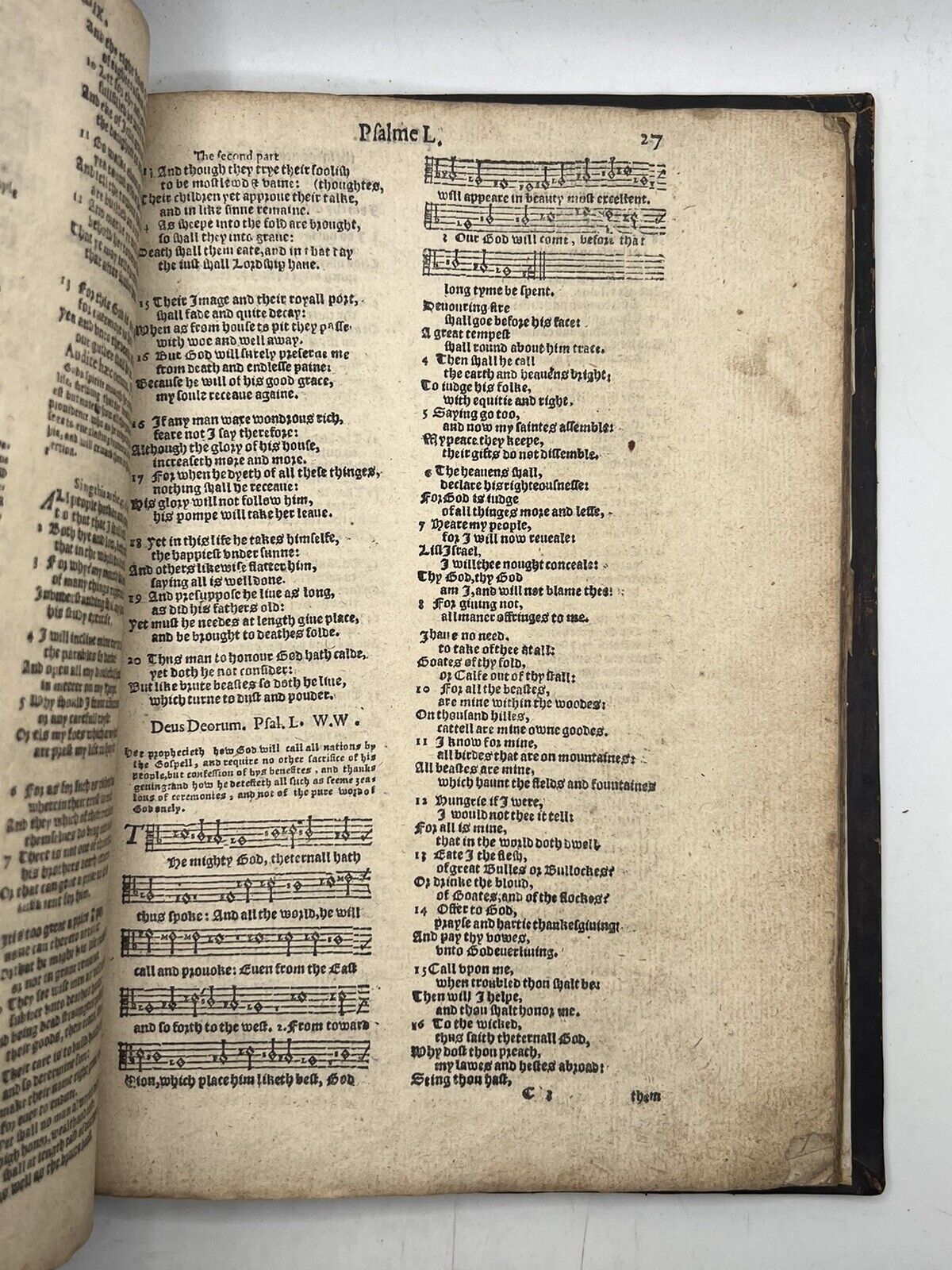 The Whole Book of Psalms 1605 Contemporary Marginalia and Music