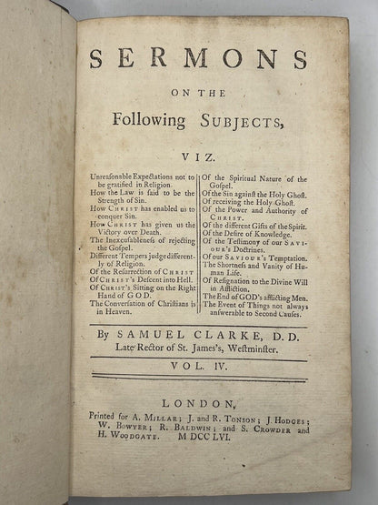 Sermons by Samuel Clarke 1756