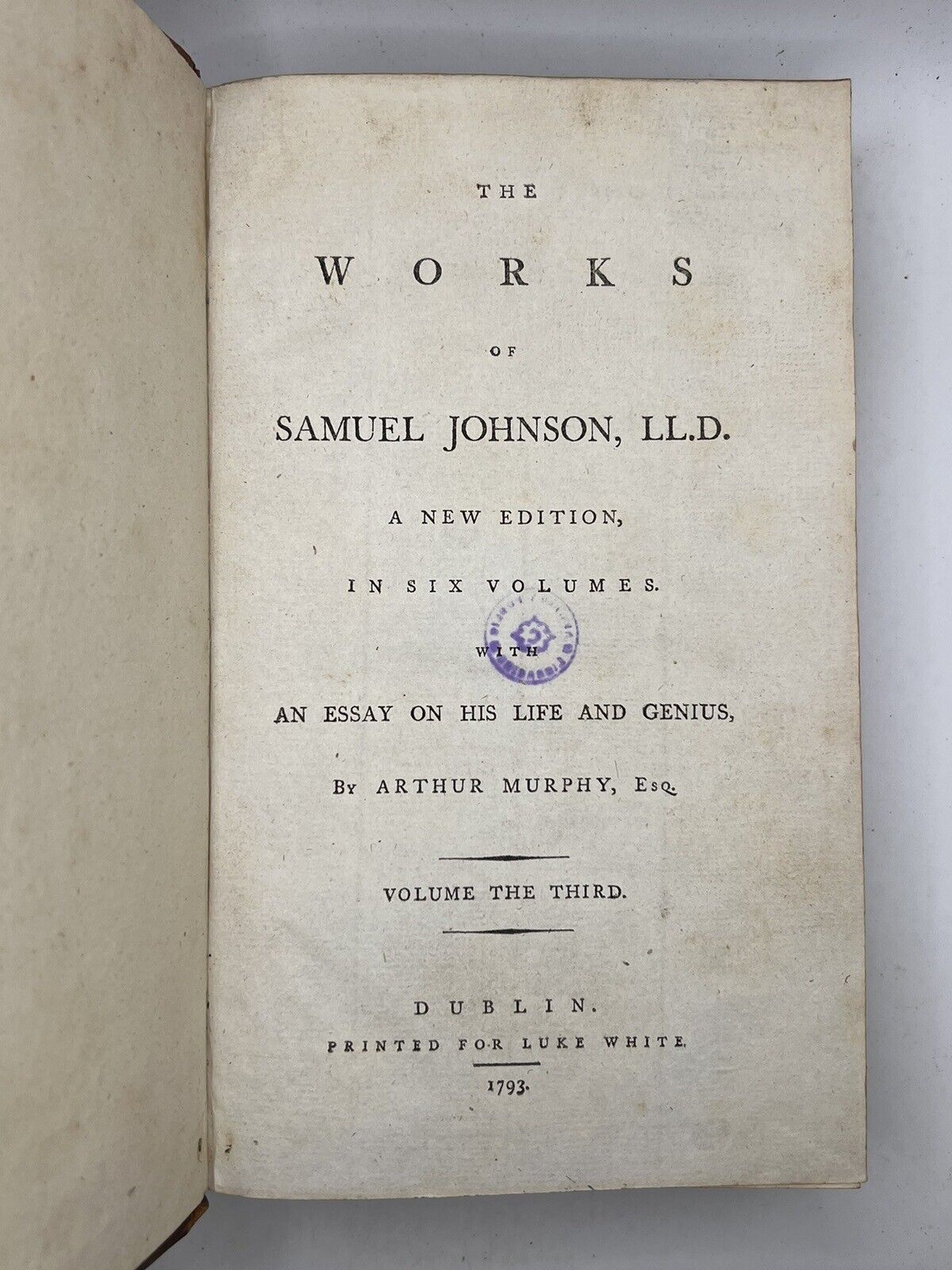 The Works of Samuel Johnson 1793 The Important Arthur Murphy Edition