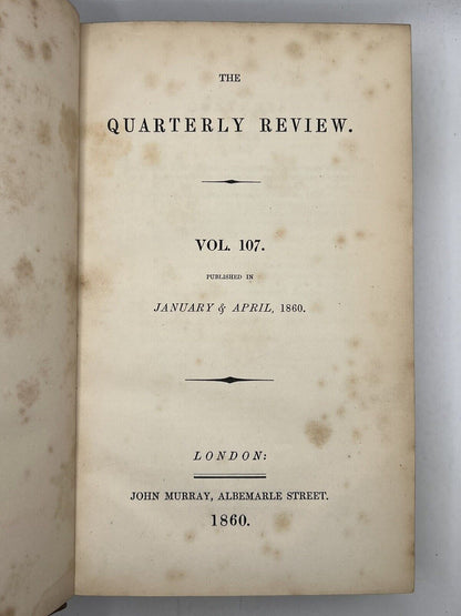 Charles Darwin Origin of Species Quarterly Review 1859-1861 First Edition