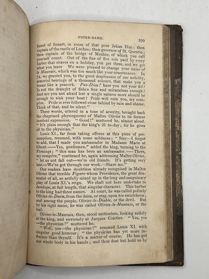 The Hunchback of Notre Dame by Victor Hugo 1840 Early English Edition Rare