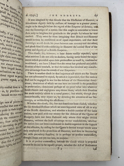 Debates in Parliament by Samuel Johnson 1787 First Edition