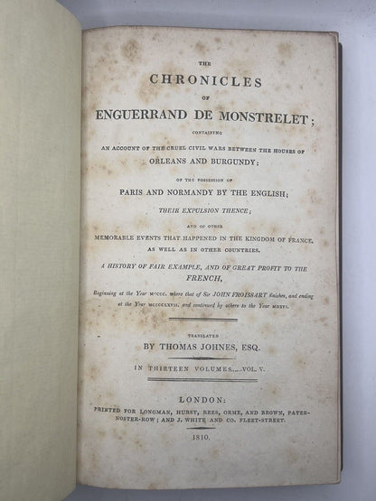 The Chronicles of Montstrelet 1810