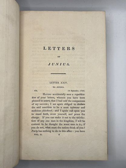 The Letters of Junius 1812 First Collected Edition