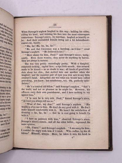 A Christmas Carol - Charles Dickens 1843 Tauchnitz First Edition in Original Cloth