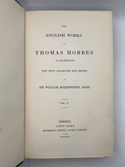 The Works of Thomas Hobbes 1839-45 First Edition In English