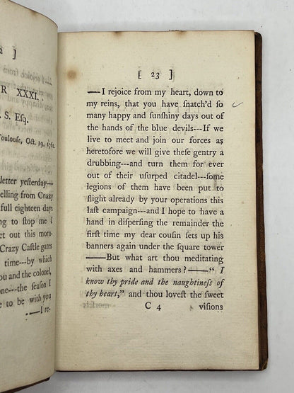 The Letters of Laurence Sterne in 3 Vols 1775 First Edition