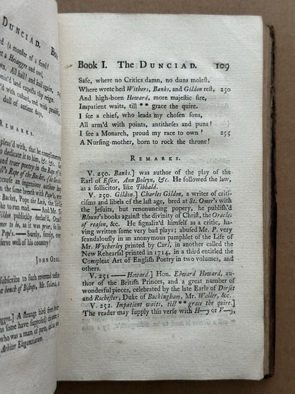 The Dunciad by Alexander Pope 1732