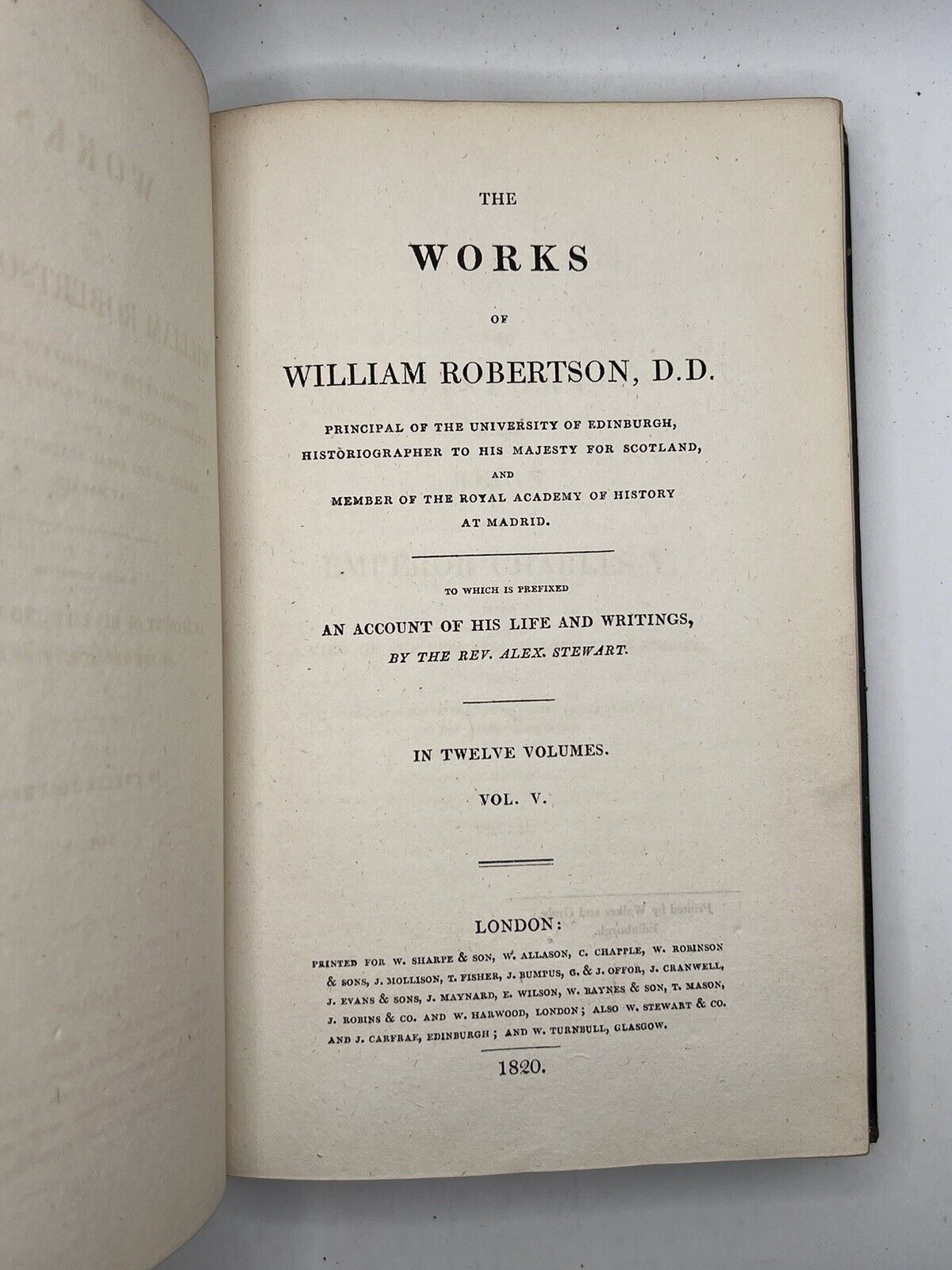 The Works of William Robertson 1820