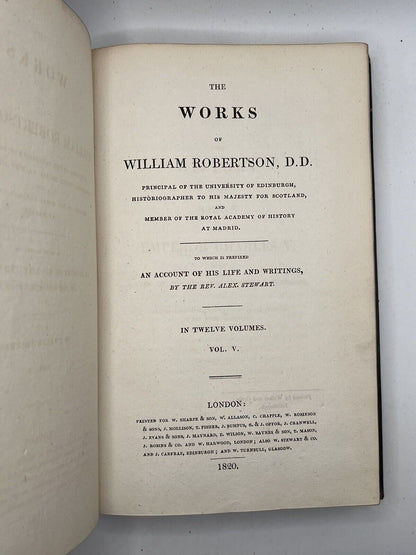 The Works of William Robertson 1820