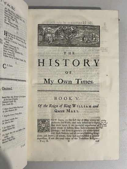 Burnet's History of His Own Time 1724-34 First Edition