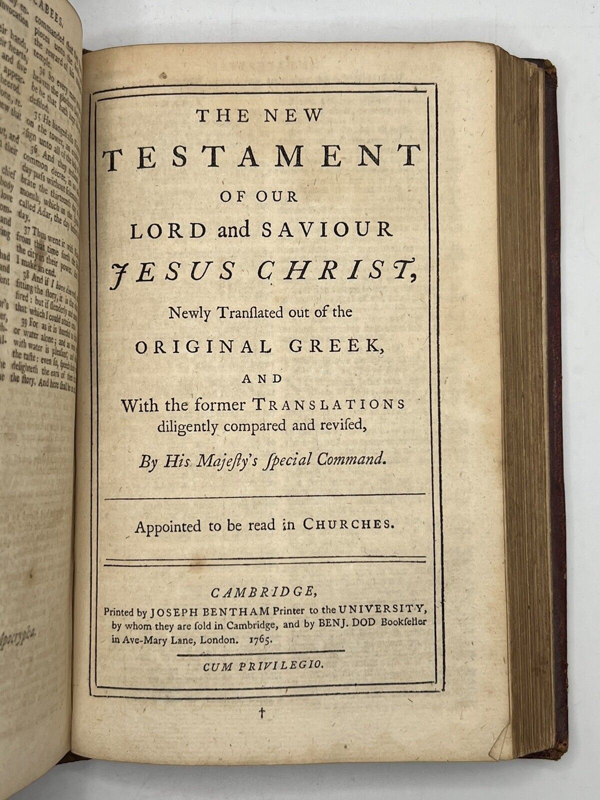 Antique King James Bible 1765