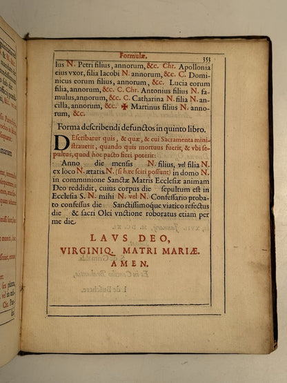 Rituale Romanum 1617 First Plantin Edition & Jesuit Working Copy