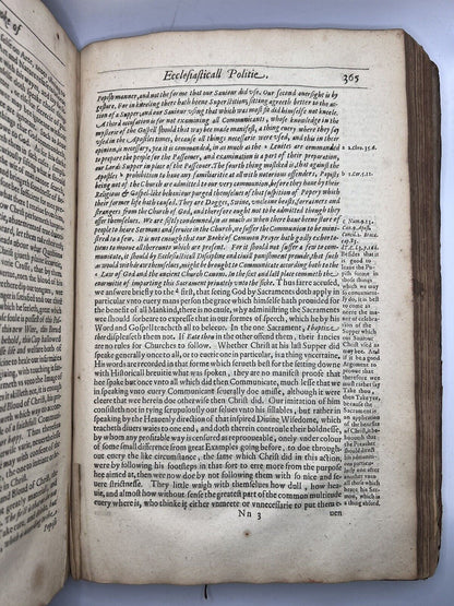 Of the Laws of Ecclesiastical Politie by Richard Hooker 1617