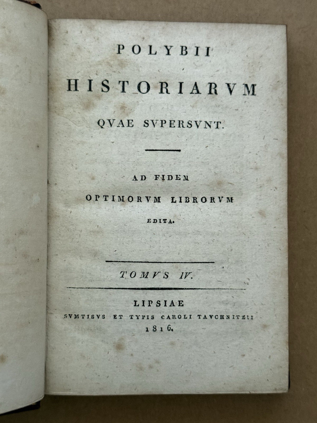 Polybius Histories 1816