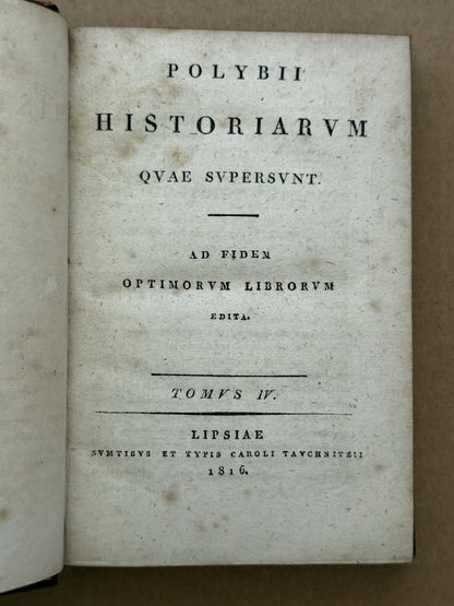 Polybius Histories 1816