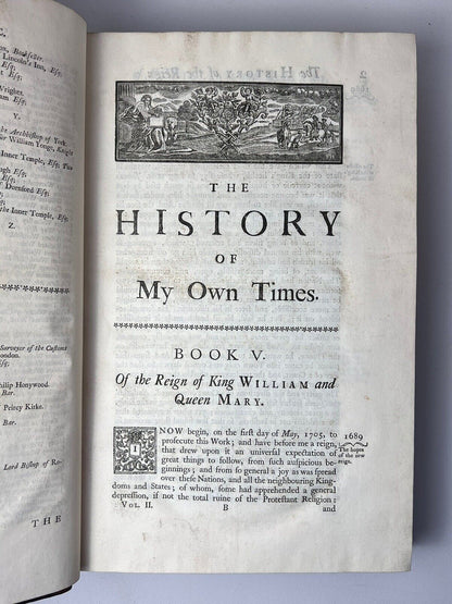 Burnet's History of His Own Time 1724-34 First Edition