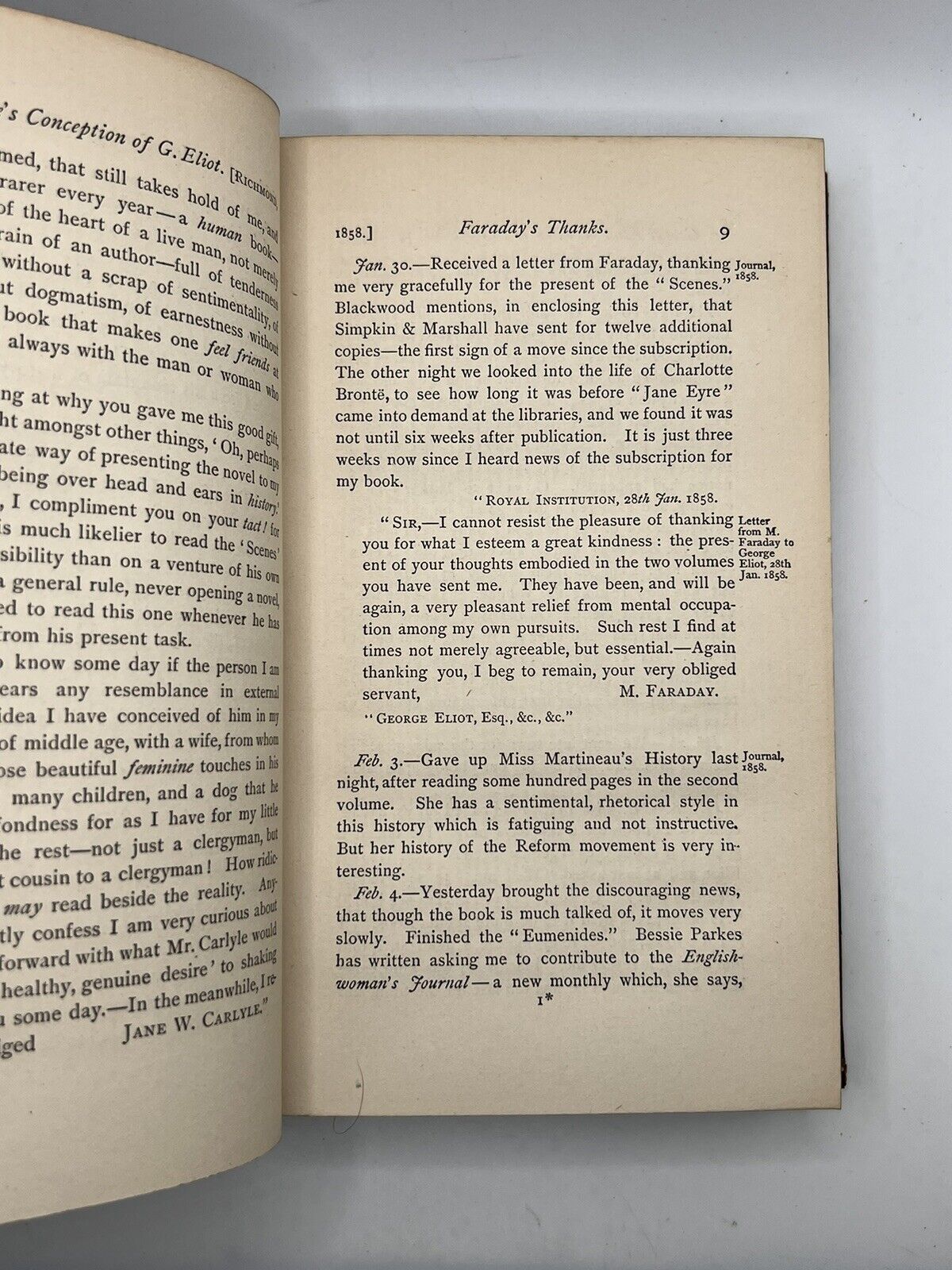 The Life of George Eliot by J.W. Cross 1885 First Edition