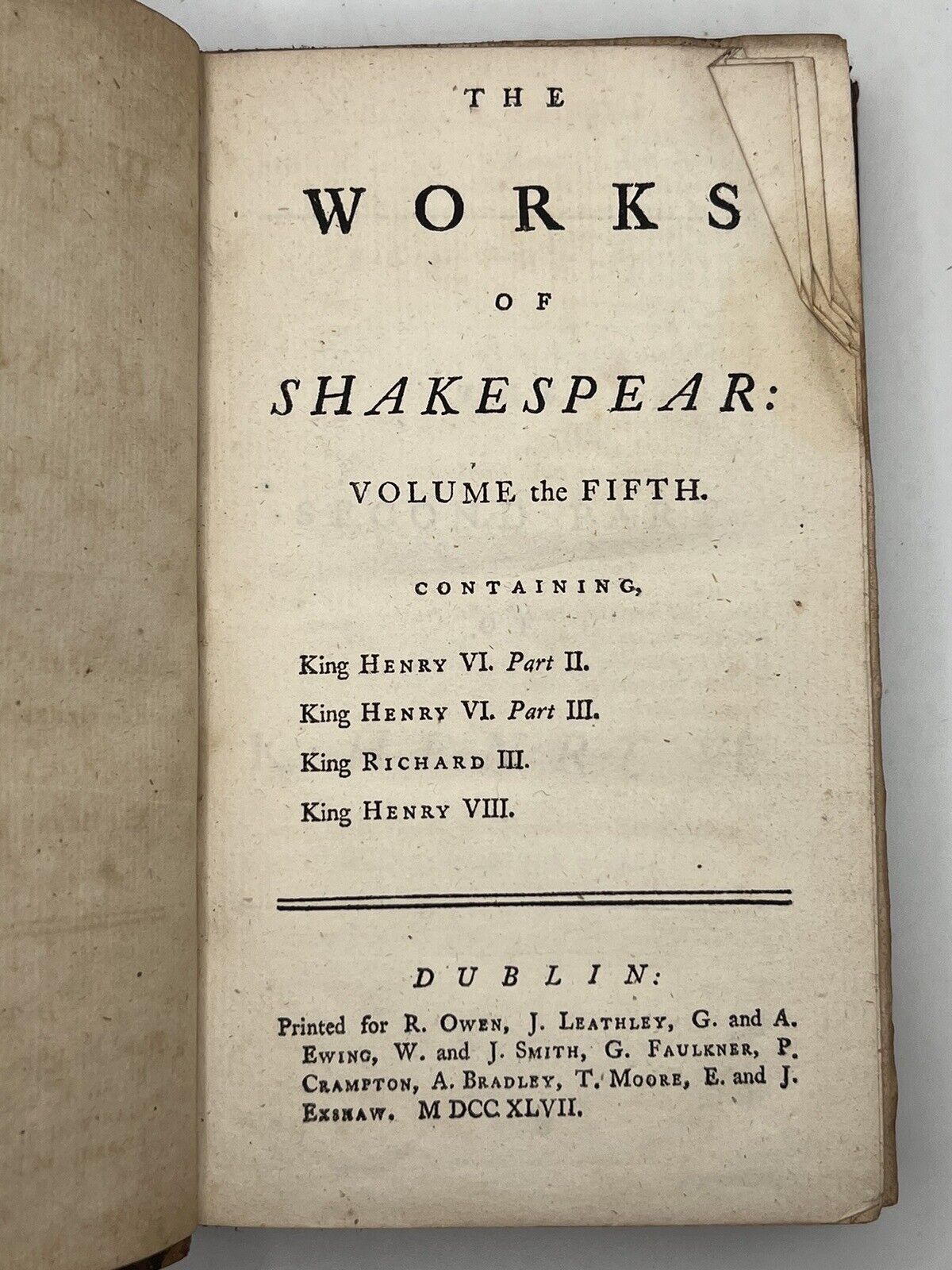 The Works of William Shakespeare 1747: The Warburton & Alexander Pope Edition