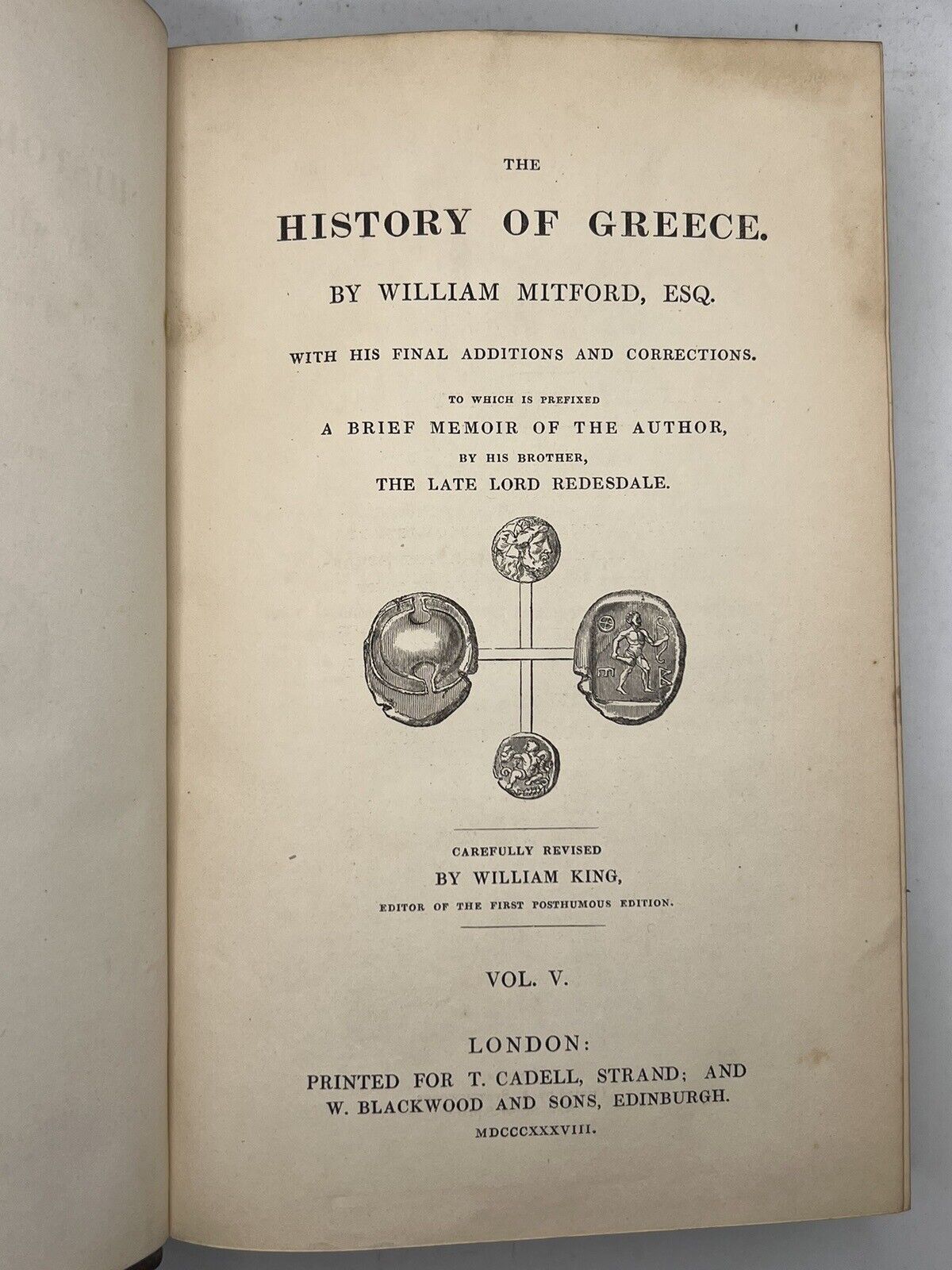 The History of Greece by William Mitford 1838