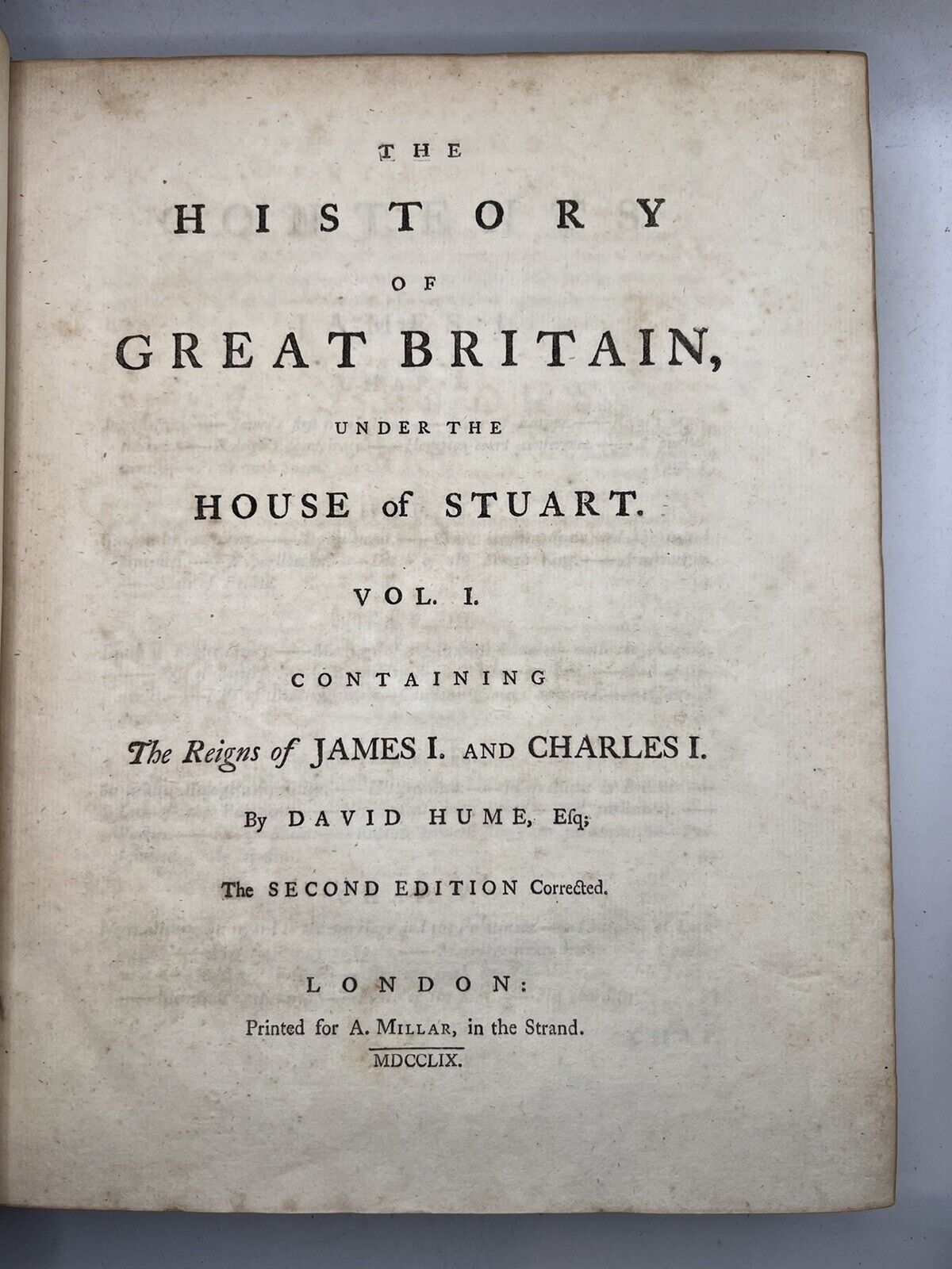 The History of England by David Hume First Edition