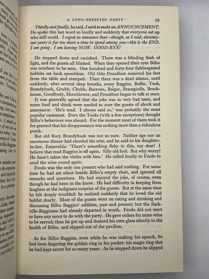 The Fellowship of the Ring by J.R.R Tolkien First Edition Second Impression