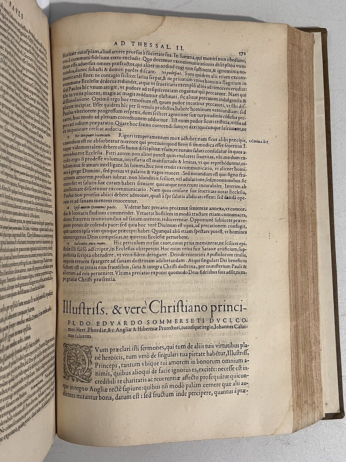 John Calvin's Commentaries 1556 First Edition