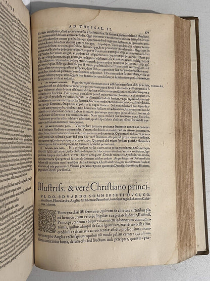 John Calvin's Commentaries 1556 First Edition