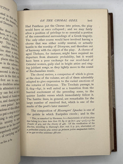 The Bacchae of Euripides 1892 Hatchards