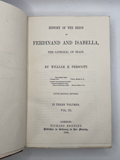 The Works of William H. Prescott 1850-55