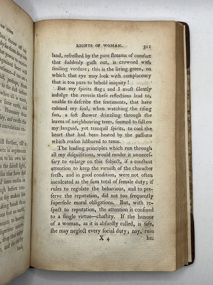 A Vindication of the Rights of Woman by Mary Wollstonecraft 1792 First Edition