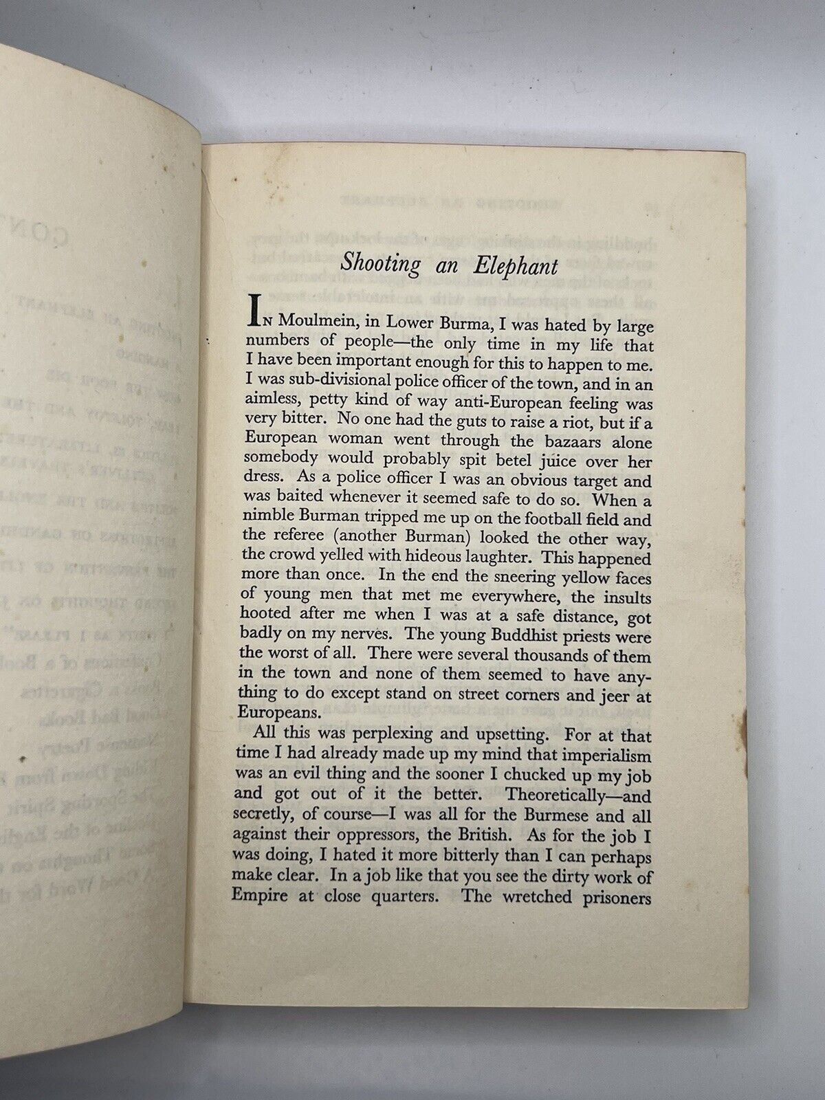 Shooting an Elephant & Essays by George Orwell 1950 First Edition