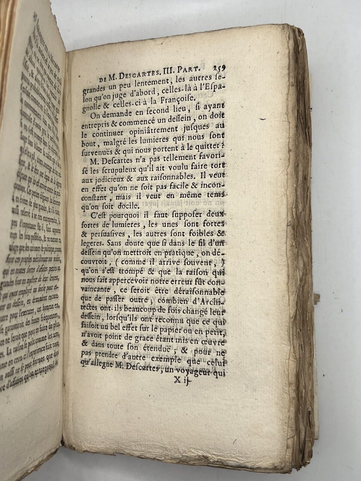 Rene Descartes 1668 Discourse on Method Third Ed & First Edition Mechanics