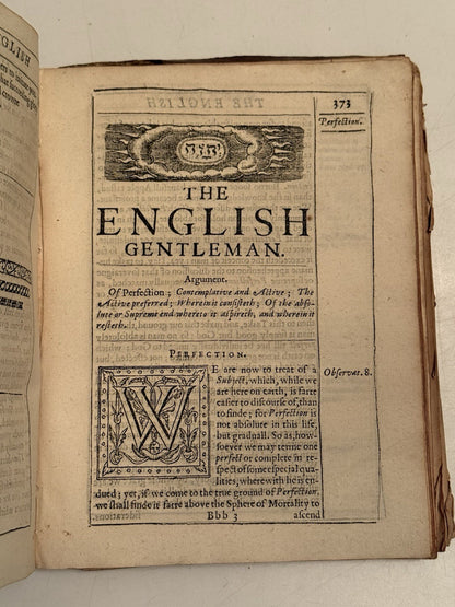 The English Gentleman by Richard Brathwait 1630 First Edition First Issue