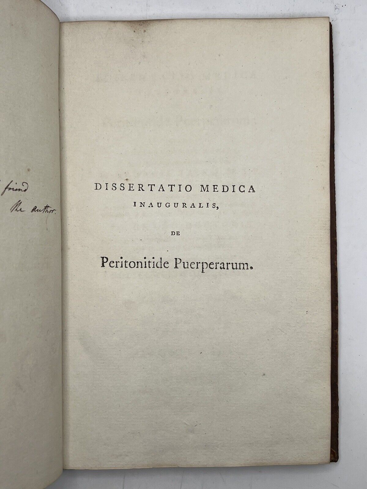 On Peritonitis in Postpartum Women by D. George Baird 1796