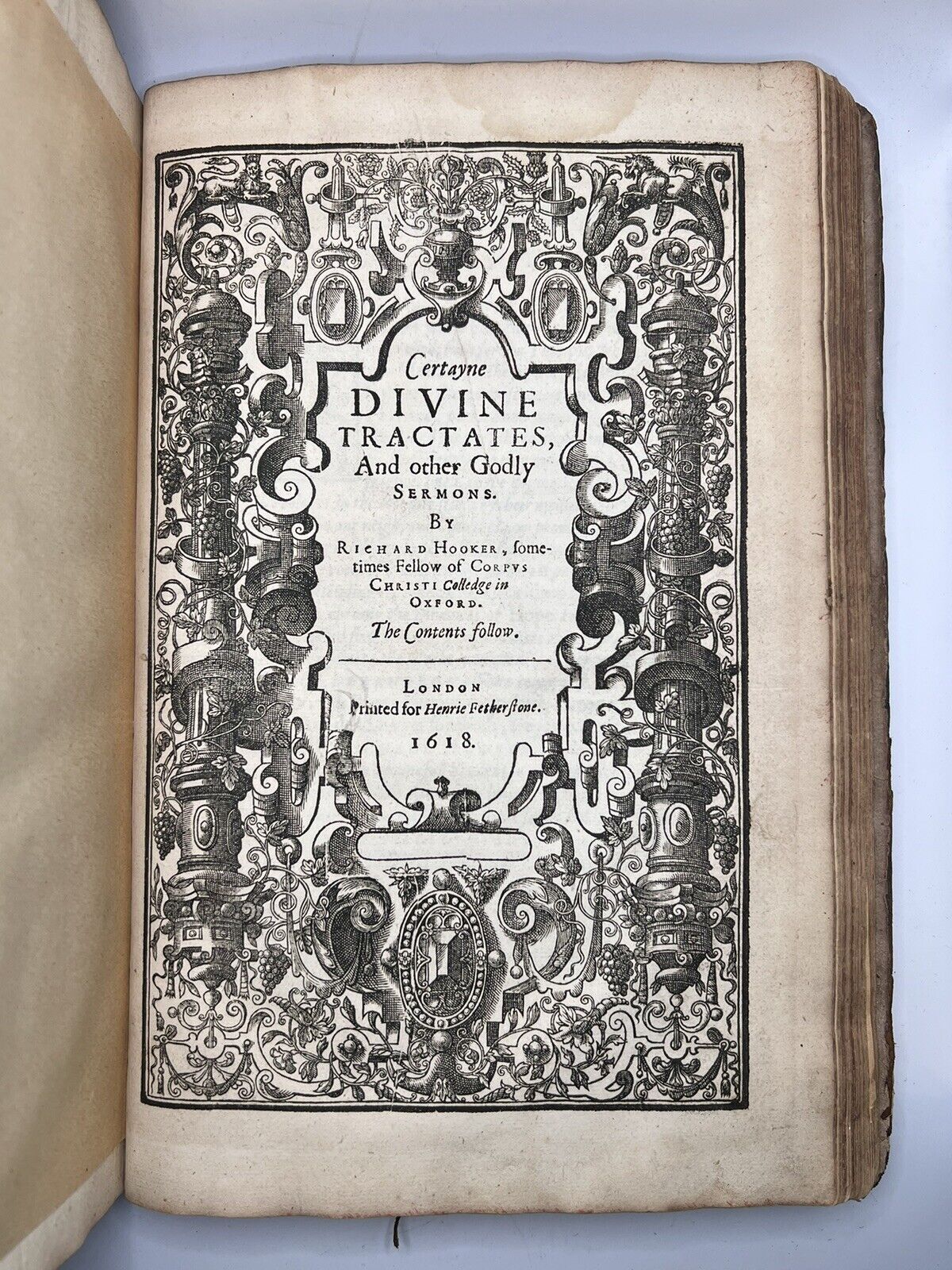 Of the Laws of Ecclesiastical Politie by Richard Hooker 1617