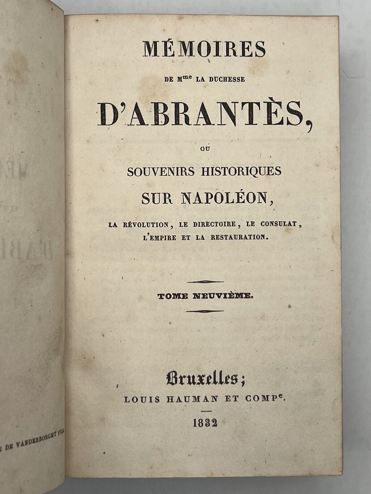 The Memoirs of Duchess D'Abrantes 1831-37