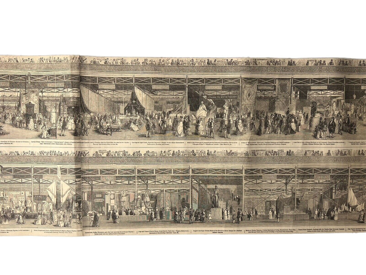 A Panorama of the Great Exhibition of 1851 from the Illustrated London News