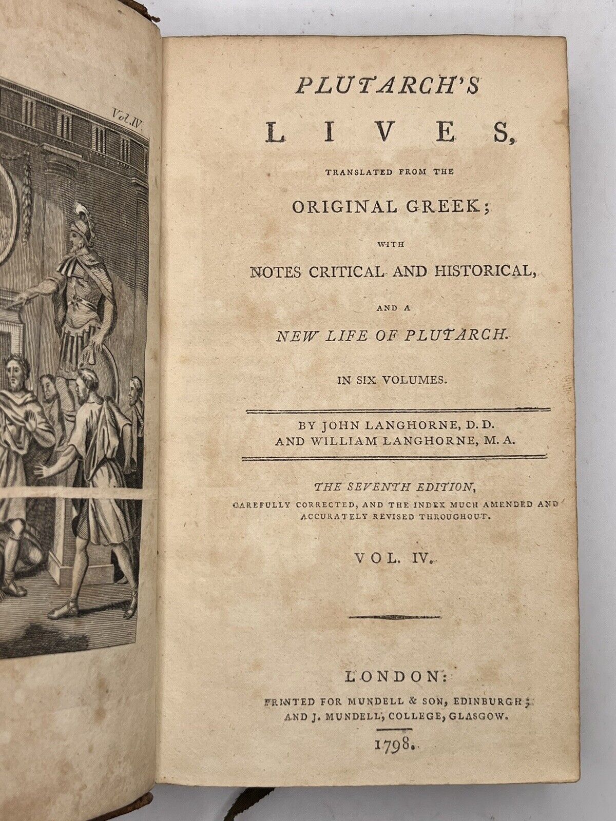 Plutarch's Lives 1798 Langhorne Edition