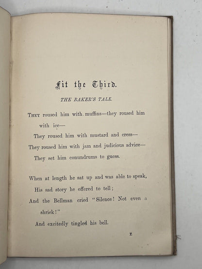 The Hunting of the Snark by Lewis Carroll 1876 First Edition Original Cloth