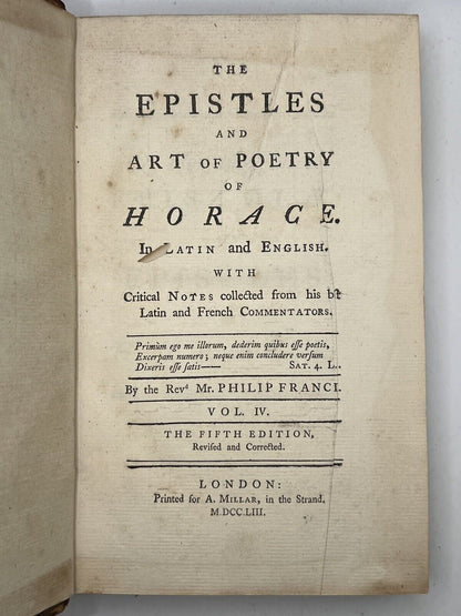 The Works of Horace 1753: The Philip Francis Translation