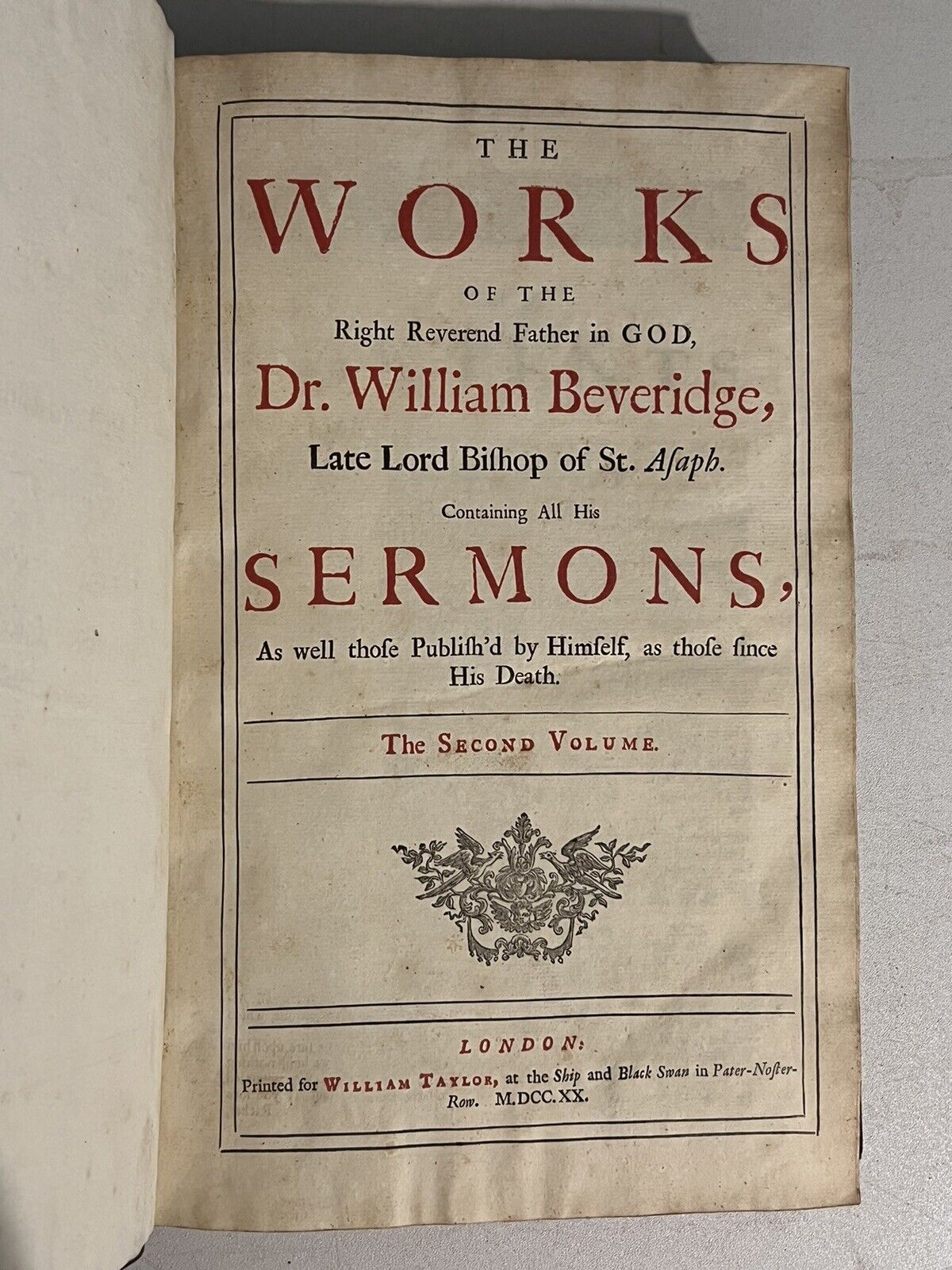 The Works of William Beveridge 1720