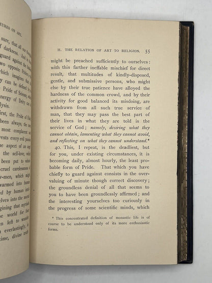 John Ruskin's Lectures on Art 1887 Fore-Edge Painting